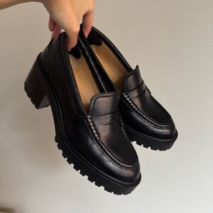 Black Madewell Leander Lug Penny Loafer